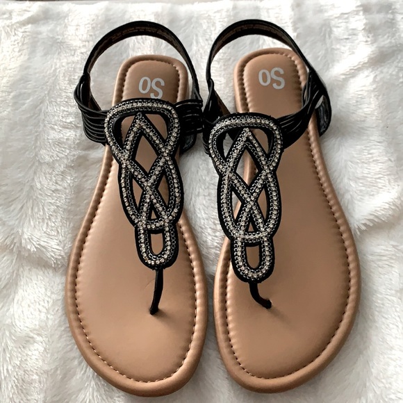 SO Beaded Strappy Sandals (9/10) - Picture 1 of 3